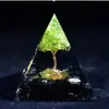 5cm Comércio exterior igual Pirâmide de Bola de Cristal Pirâmide de cascalho de cristal ornamentos de pirâmide de resina epóxi