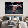 Pintura decorativa moderna minimalista creativa para mesita de noche de dormitorio, tendencia de moda, pintura colgante para pared de fondo de sala de estar, oso violento niños