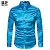Moda Masculina Nueva Otoño 2026 Camisa Brillante de Manga Larga Estilo Japonés Camisa Casual de Moda Chaqueta para Hombre