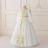 Nuevo Vestido Largo Estilo Europeo y Americano para Niñas Atuendo de Presentación Vestido Bordado de Florista Infantil Vestido Elegante para Niña