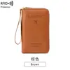 Novo Porta Passaporte RFID Transfronteiriço Armazenamento de Bilhetes Bolsa para Documentos Carteira Longa com Zíper Bolsa de Viagem Multifuncional para Passaporte