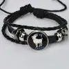 Pulsera Luminosa de las Doce Constelaciones de Amazon Multicapa Trenzada de Piel de Vaca Personalizada Simple Pulsera de Cuero Creativa para Pareja