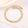 Nuevo Pulsera de Acero Inoxidable para Mujer Venta Caliente Transfronteriza Hueso Fundido Moda Versátil Chapado en Oro de 18K Acero de Titanio Joyería