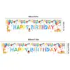 Banner de Cumpleaños Nuevo Transfronterizo Poliéster Accesorios para Fiesta Escena con Globos Decoración Arreglo Tela Colgante de Cumpleaños Tela de Fondo