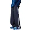 Nuevos Pantalones Deportivos Rayados de Estilo Americano de Moda Transfronterizos para Estudiantes y Adolescentes, Pantalones de Chándal de Diseñador, Pantalones Rectos Versátiles de Calle