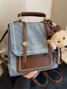 Mochila feminina vintage transfronteiriça, bolsa escolar estudantil casual de nicho, mochila de viagem leve e moderna de alta qualidade