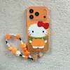 Linda Calabaza de Dibujos Animados Cabeza de Gato Kt Adecuada para Funda de Teléfono Móvil Apple 17Promax Iphone16 Bolso 15 Halloween 14