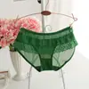 2023 nuevo verano transpirable cómodo malla encaje sexy triángulo cintura baja falda multicolor ropa interior para mujer