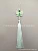 En stock ventas directas 12CM colorido doble cara mariposa borla borla accesorios Hanfu abanico plegable ropa infantil colgante joyería