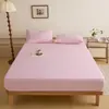 Protector de colchón de algodón tipo jersey grado A para maternidad e infancia, suave y delicado con la piel, funda de colchón antideslizante de cobertura completa de 360 grados