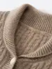 Suéter Nuevo de Cachemir 100% Puro para Otoño e Invierno Moda Casual Suéter de Punto Trenzado para Mujer Capa Base Suéter Holgado