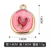 Pingente de coração redondo único para colar pulseira DIY peças de acessório charm fábrica vendas diretas lote misto disponível transfronteiriço