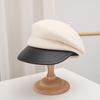 Otoño e Invierno Celebridad de Internet de alta calidad Gorro Cálido para Mujer Estilo Coreano Retro Combinable Rostro Pequeño Boina Dulce