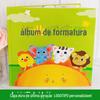 Álbum de formatura de classe grande com logotipo impresso em capa dura e capa dura