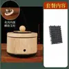 Caja de Moxibustión Facial Flor de Durazno de Piedra Bian Natural Yufan para Masaje Corporal Tarro de Moxibustión Caliente Tarro de Moxibustión de Madera Gadget Práctico para el Hogar