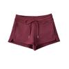 2025 Verano Primavera Temprana Nuevo Cintura Baja Chica Hot Cordón Pierna Ancha Pantalones Cortos Calientes Pantalones Cortos Deportivos Rectos Ajustados Casuales para Mujer