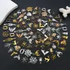 Serie de Halloween de 100 Aleaciones Mixtas Colgantes de Esqueleto Imitación Araña Mago Calabaza Accesorios para Joyería DIY