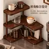 Estante de almacenamiento de esquina estante de esquina de escritorio para mesa de comedor en casa encimera tazas tazas de café estante de almacenamiento multicapa