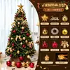 Árvore de Natal com decoração de flocagem de neve em PVC, árvore de Natal artificial totalmente em PE, efeito de neve, para vitrine de shopping
