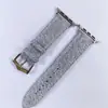 Adecuado para Correa de Reloj Iwatchs10 Ultraapplese9876 Piel de Vaca de Primera Capa Mezclilla Nueva Correa para Apple Watch