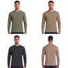 Camiseta deportiva de manga larga personalizada transfronteriza para otoño e invierno, camiseta deportiva de manga larga sin costuras con protección solar para hombre, camiseta deportiva personalizada transpirable