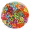 50/pacote acrílico transparente cor de doce flor coração com contas diy feito à mão contas soltas pulseira joias atacado