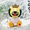Llavero de Muñeco Pingüino Pequeño de Dibujos Animados Colgante Mini Pingüino Pequeño de Pegamento Suave de PVC Colgante Exquisito para Mochila Escolar Gashapon Ciego