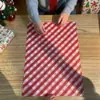 Papel de Regalo de Navidad Impreso Rojo Papel Decorativo Papel de Regalo Árbol de Navidad Papel de Regalo Transfronterizo Tamaño Estándar