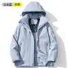 ¡Grafeno, tecnología negra de calentamiento! Chaqueta a prueba de tres elementos para hombre y mujer, cortavientos, impermeable, de montaña, chaqueta de algodón