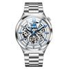 Reloj de Hombre Nuevo de la Marca Oris Olevs Reloj Mecánico Totalmente Automático Venta al por Mayor Transfronteriza Hueco Impermeable Reloj de Hombre