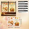 Pegatinas de Ventana de Otoño Nuevas Transfronterizas Conejo Lindo Mapache Ardilla Adhesivo Estático Pegatinas de Vidrio Decoración Temática de Acción de Gracias y Cosecha