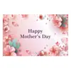 Banner Rosa Floral de Dia das Mães da Amazon Tecido de Fundo Decoração de Festa de Dia das Mães Tecido para Pendurar Fotos