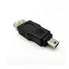 Adaptador Mini USB Micro Macho para USB Fêmea para Áudio de Carro Conector Mini USB Macho para Fêmea Tipo T de 5 Pinos