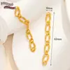 Estilo chino antiguo chapado en cobre dorado oro real 18k pulsera de cadena extendida con gota de aceite cadena de conexión accesorios DIY