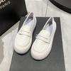 Zapatos de Enfermera Casuales para el Día a Día 2025 Primavera y Otoño Slip-On Suela Suave Cómodos Suela Gruesa Zapatos Negros para Mujer