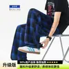 Pantalones casuales a cuadros rojos estilo retro americano para hombre, marca de moda, fluidos, ligeramente acampanados, pantalones hasta el suelo, pantalones a cuadros de pierna recta para personas altas