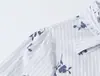 Atacado Outono 2026 Novo Estilo Europeu Roupas Femininas Decoração de Laço Estampa Floral Camisa 6475