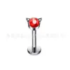Uña de Labio de Titanio F136 Gato Diamante Checo Uña de Oreja Uña de Hueso de la Oreja Piercing de Aleación de Titanio G23 Joyería Uña de Oreja de Gato Uña Coclear
