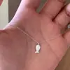 Diseño Estilo Coreano Nicho Cadena de Clavícula Pez Pequeño Colgante Todo Fósforo Ins Cadena de Clavícula para Mujer Todo Fósforo Cadena de Clavícula Linda