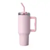 En Stock Vaso de Hielo Degradado de 40 oz Acero Inoxidable 304 Aislado al Vacío Vaso con Popote para Coche