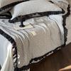 Colcha de Verano Tejida Floral de Algodón 100% Estilo Francés Clase A, Suave y Gentil con la Piel, Adecuada para Dormir Desnudo, Colcha Perezosa, Lavable a Máquina, Colcha de Primavera y Otoño