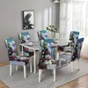 Venta al por mayor transfronteriza de fundas de silla navideñas nuevas estampadas para uso doméstico, fundas de silla de comedor a prueba de polvo, fundas de silla navideñas para decoración de ambiente festivo
