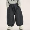 Calça Jeans Changguo para Meninos Outono Novo Estilo Calça Listrada Infantil para Crianças Pequenas Primavera e Outono Calça Casual Calça Lanterna