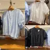 Blusa Corta Jacquard de Algodón para Mujer Verano 2026, Dulce y Linda, Cuello en V, Manga Corta, Volantes 483881