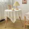 Toalha de mesa de renda off-white retrô ins para mesa de centro, mesa de cabeceira de alta qualidade, máquina de lavar, geladeira, pano retangular para proteção contra poeira