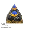 Pirâmide de Cristal Natural 5cm Estilo Europeu e Americano Decoração de Mesa para Casa e Escritório Ornamento de Pirâmide de Resina para Yoga Meditação