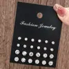 Venta Caliente Transfronteriza Clásico Simple Combinable 24 Piezas Aretes para Damas Traje Moda Estilo Combinable Aretes Joyería de Comercio Exterior