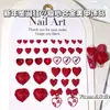 Dia dos Namorados Grande Coração Vermelho Liga de Zinco Acessórios para Nail Art Venda Quente Transfronteiriça Laço Coração Decoração de Unhas Atacado