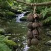 Colgador de bolsa de sonajero de semillas y cáscaras de fruta naturales, carillón de viento hecho a mano, campana colgante para sanación con sonido, colgante de fruta de planta, decoración para mochila y coche