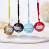 Pingente de Sino Gato da Sorte para Celular, Sino de Vento Pintado para Bênção e Riqueza, Pingente de Metal para Celular